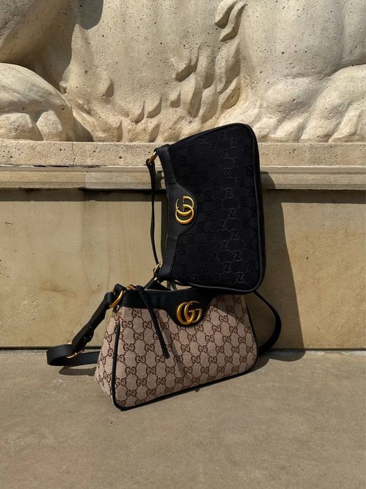 Сумка Gucci Aphrodite Shoulder Bag BRown Black Textile