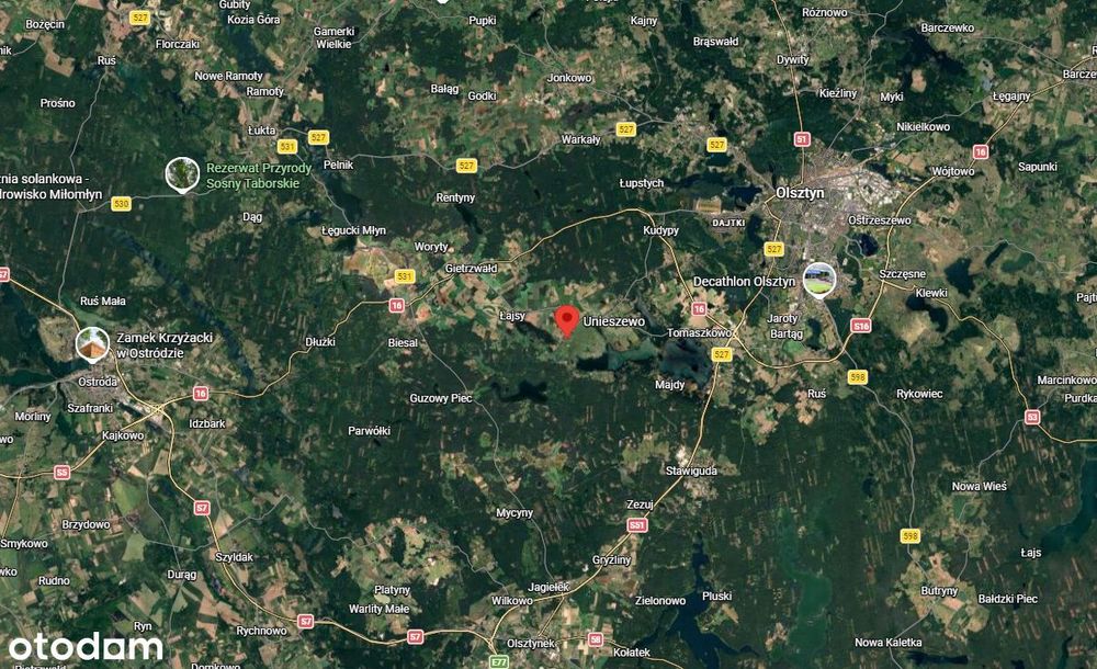 Sprzedam działkę rolno-budowlaną 25,72 Ar pięknie położoną UNIESZEWO - Widok 4