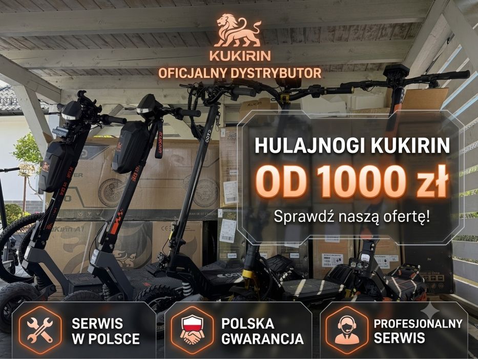 Hulajnoga elektryczna KuKirin od 1000 zł – NOWE: G2, Ultra, G3 Pro, G4 | Gwarancja PL