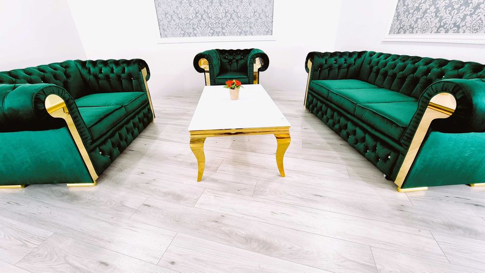 Zestaw pikowany Chesterfield GLAMOUR 3+2+1 Rozkładany / producent