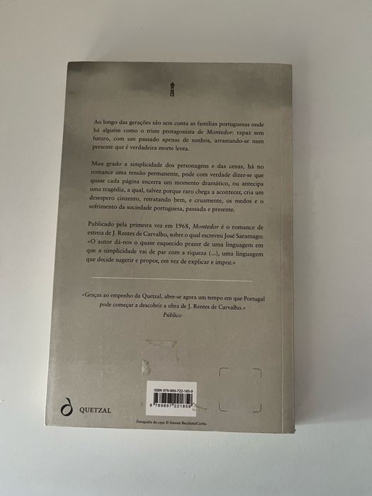Livro "Montedor"- J. Rentes de Carvalho