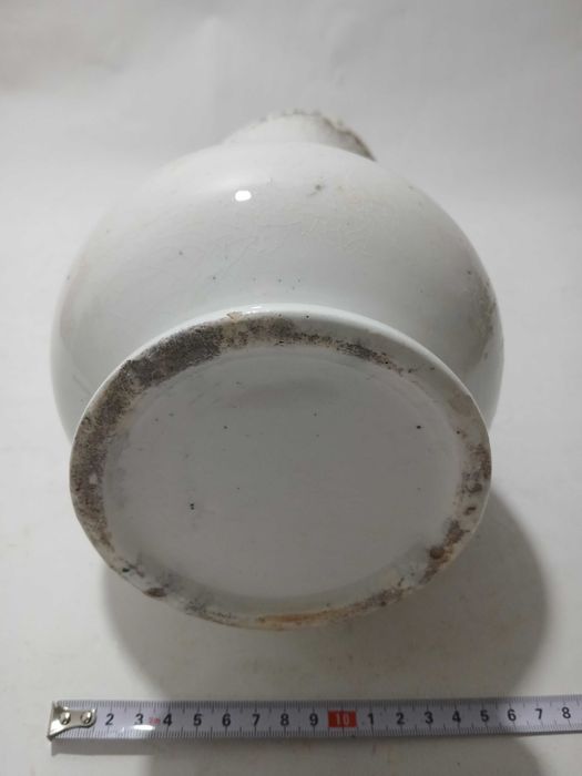 Antigo Jarro Loiça Real Fabrica Sacavem - Flores Rosas