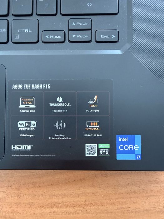 Portátil ASUS TUF dash f15 FX516P