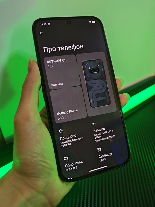 Смартфон Nothing Phone 2A 8/128Gb 2 Sim Чорний