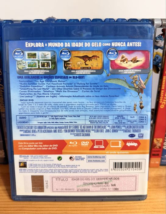Blu-ray “A Idade do Gelo 3, O Despertar dos Dinossauros”  (Animação)