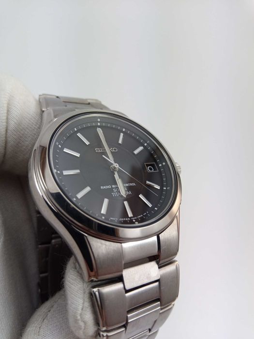 Японские мужские часы Seiko Solar SBTM193 титан, радиоконтроль, сапфир