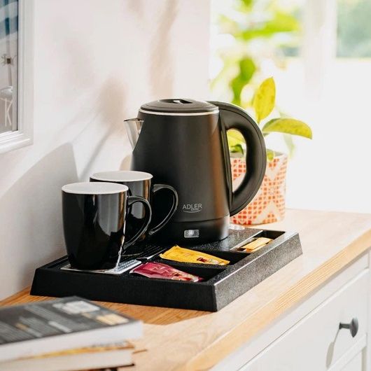 Електрочайник + 2 чашки та піднос ADLER AD 1387 1Л