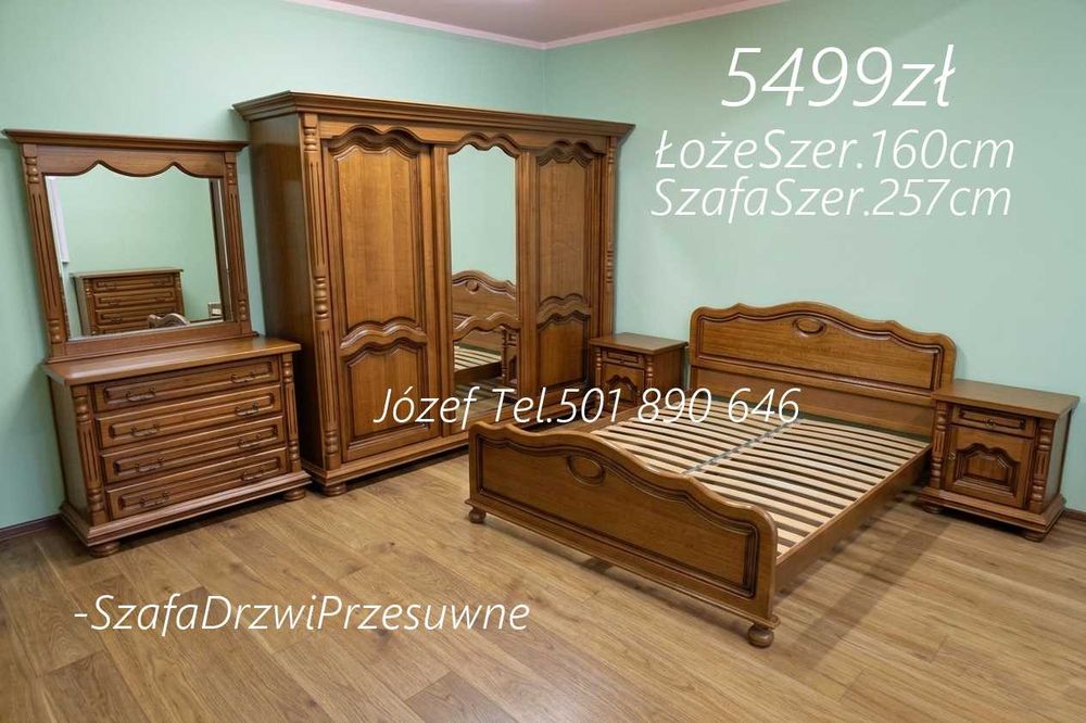 Meble sypialniane / łóżko-szafa-szafki-nocne