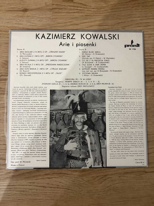 Kazimierz Kowalski – Arie i piosenki | winyl LP