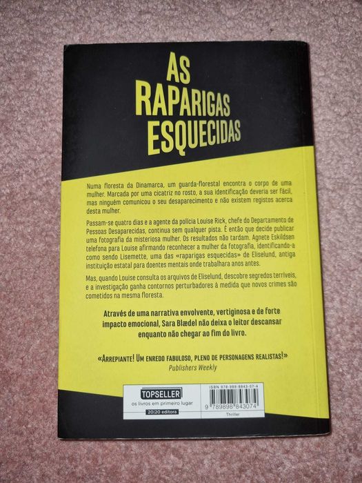 Livro As Raparigas Esquecidas - Sara Blædel (Thriller)