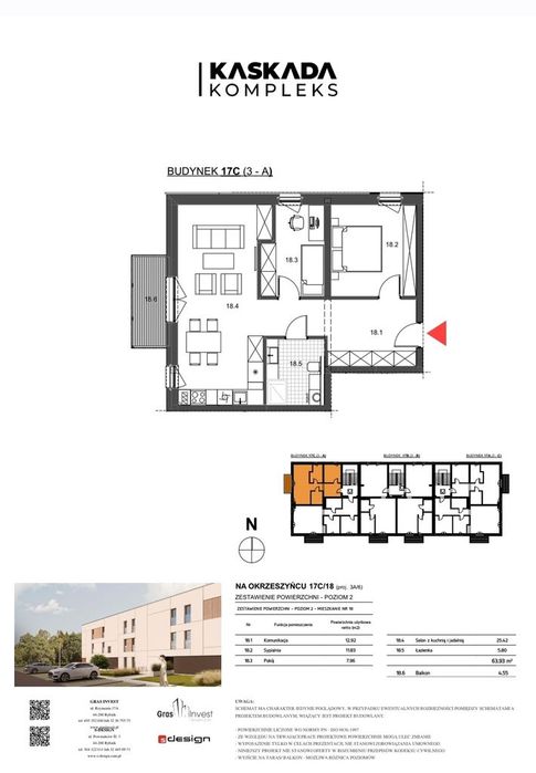 Mieszkanie 64m2 | Kaskada Kompleks IX