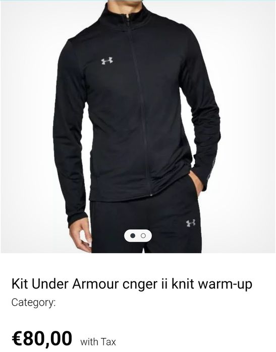 Олімпійка Under Armour knit warm-up black (Розмір L)