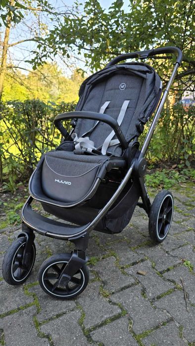 Muuvo Quick 2.0 3w1 – gondola + spacerówka + fotelik Cybex + baza – KOMPLET