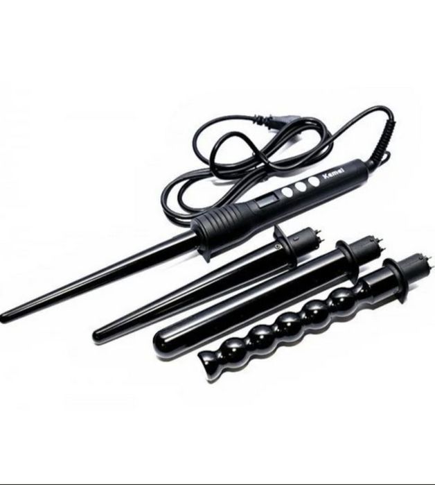 Професійний стайлер для волосся 4 в 1 з керамічним покриттям Kemei