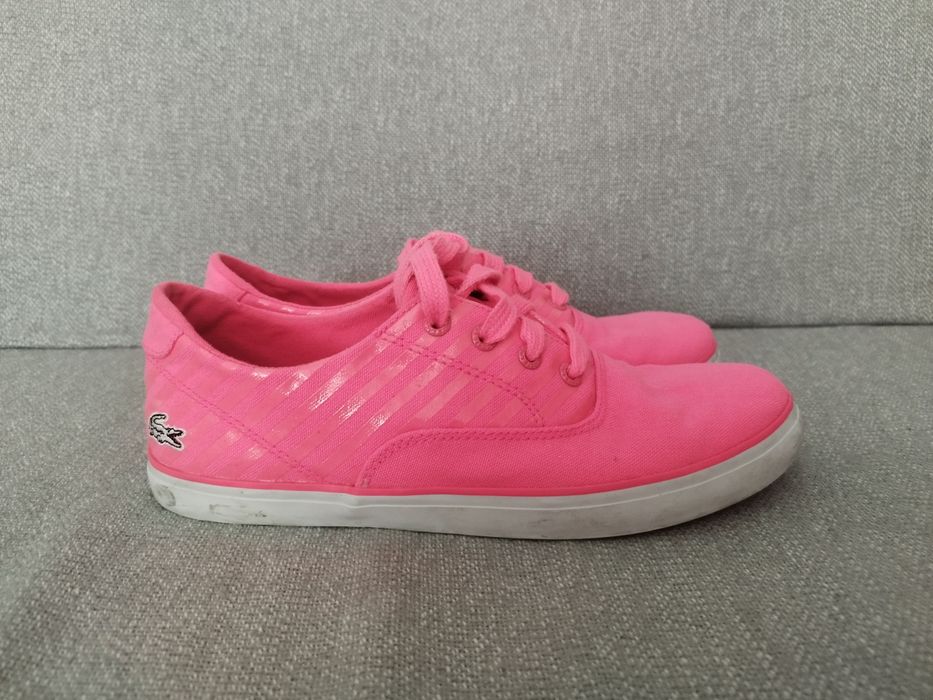 Tenisówki Lacoste różowy neonowy r.39 oryginalne