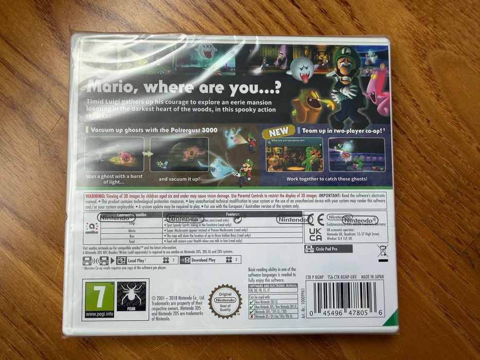 Luigis Mansion 3DS - gra nowa w folii