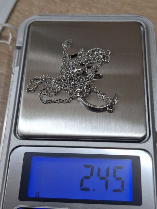 Срібний ланцюжок підвіска з підвіскою  місяць срібло новий 925