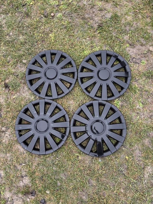 Kołpaki samochodowe czarne 16 cali