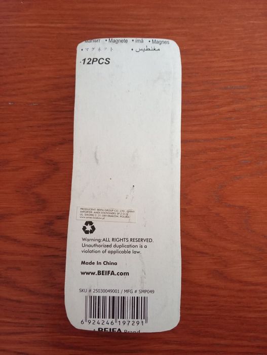 Kolczyki kolorowe - 6 par + magnesy