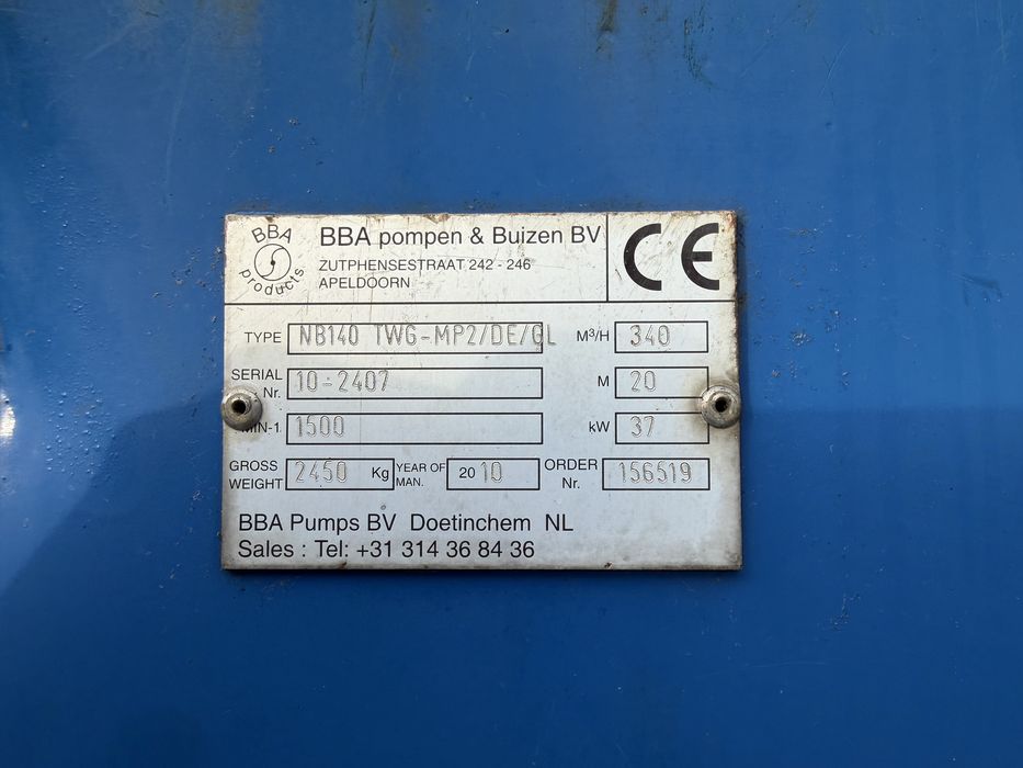 Pompa do odwodnień wody BBA NB 140