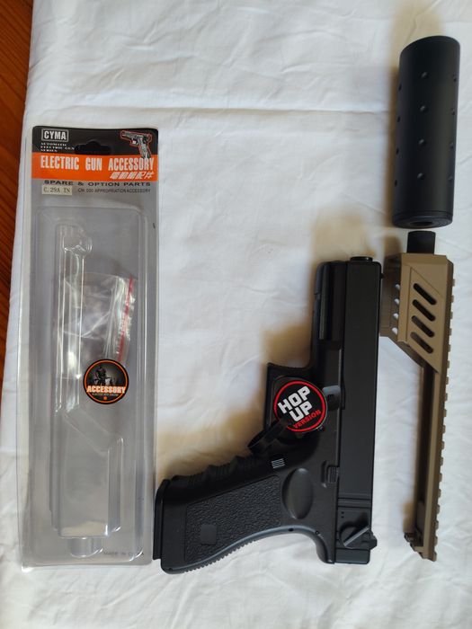 Pistola de airsoft elétrica NOVO CM123  CM030