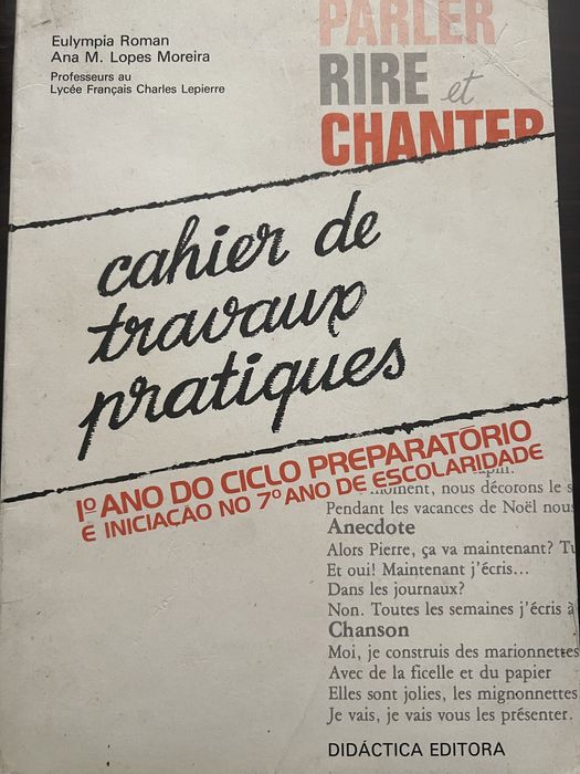 Conjunto livros escolares de francês antigos