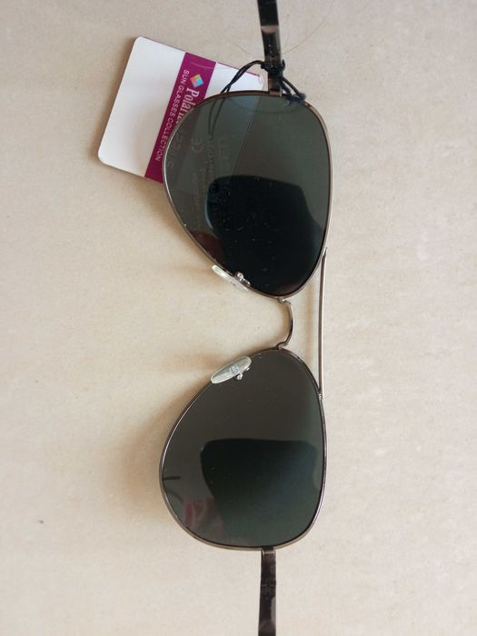 Okulary przeciwsłoneczne Pilotki Polarized Glare protection Czarne