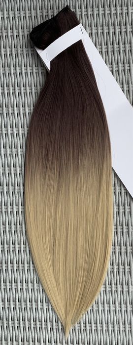 Premium Ultra włosy doczepiane, jasny brąz z blondem / ombre /281.