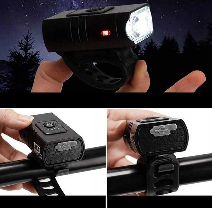 Lampka Rowerowa 800 lm + Tylna Lampka