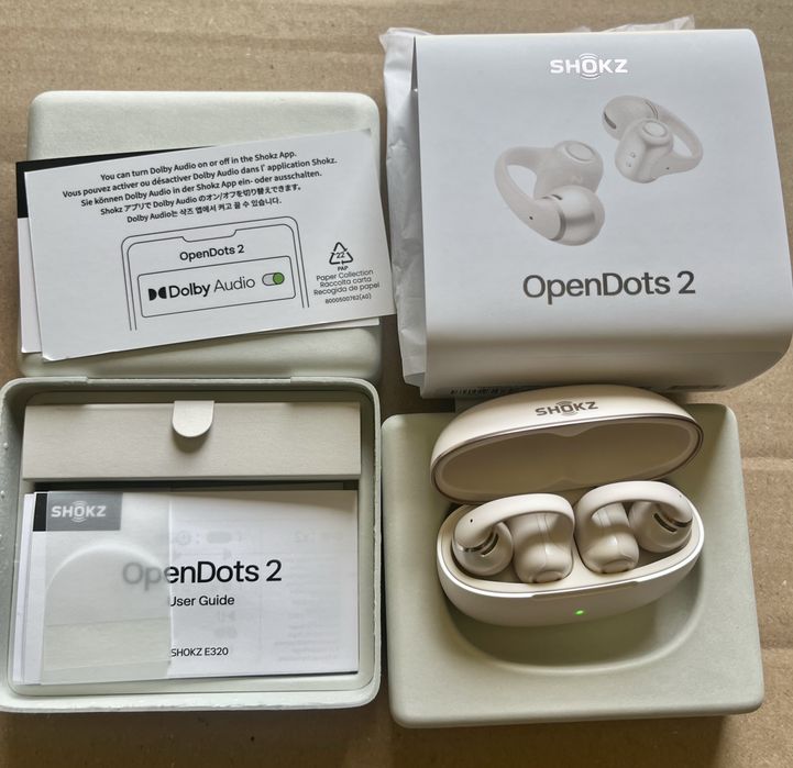 Sluchawki Shokz OpenDots 2 biala perla i czarne