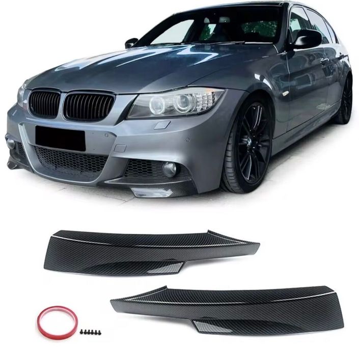 Накладки BMW E90 клыки БМВ Е90 жабры на бампер BMW E90 обвес сплитер губа бмв накладки на передний бампер