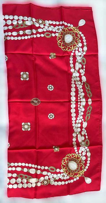 Lenço de Pescoço Pérolas, Novo e Raríssimo