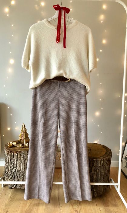 Damskie spodnie Tchibo 38 kratka brazowe Karmel czekolada bezowe