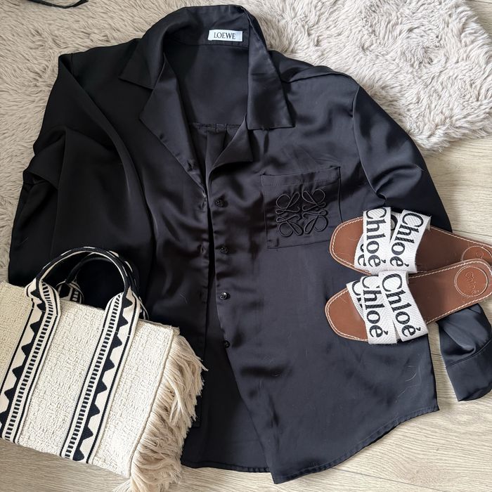 Loewe | czarna koszula oversize | M