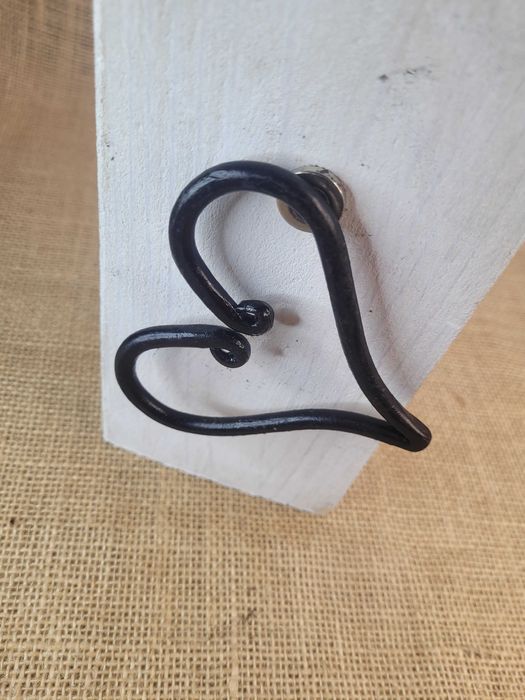 kuta zawieszka serce duże czarne 2 sztuki