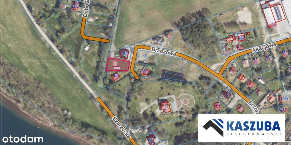 Pszczew ul. Brzozowa 931m2 działka w Mpzp