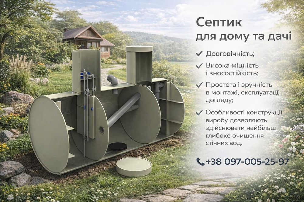 Септик «Біотон Б» для дачі та будинку | Автономна каналізація
