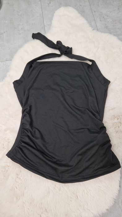 Czarny top wiązany na szyji jak nowy r. M