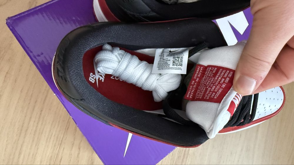 Nike SB dunk low pro red chicago retro