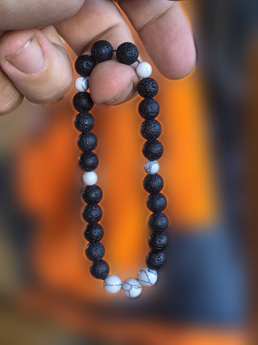 Bransoletka męska handmade naturalne kamienie
