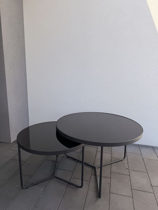 Szklane stoliki kawowe loft szklo hartowane metal