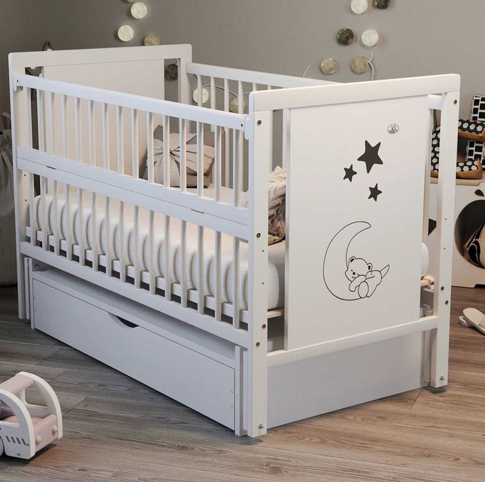 Кровать для новорожденных матрас в подарок !