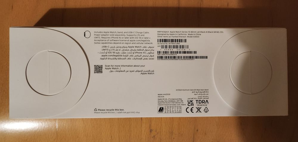 Apple Watch 10 46mm Black SB  M/L CEL