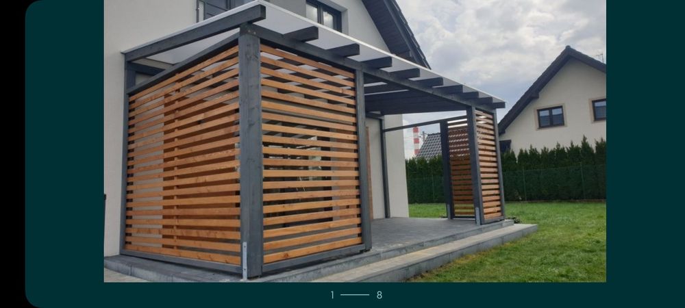 Zadaszenie tarasu pergole zabudowa tarasu