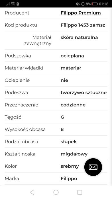 Srebrne sandały Filippo rozm. 37 Praktycznie Nowe !