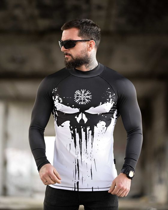 Рашгард мілітарі Punisher Vegvisir чоловічий — без передоплати