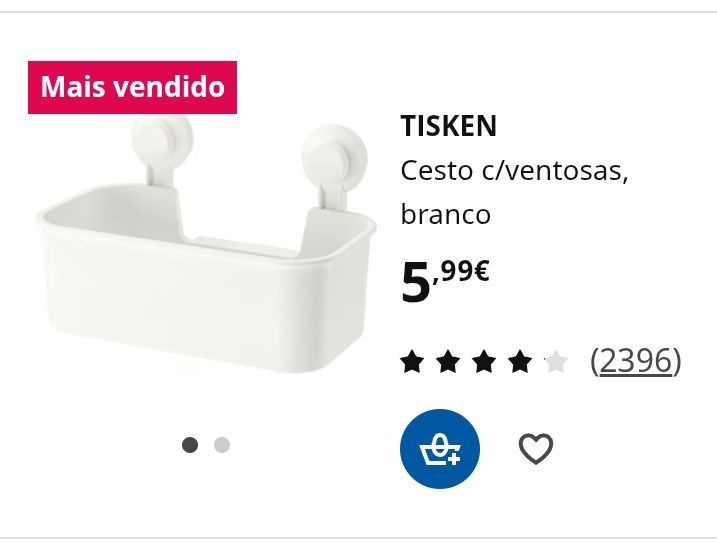 Prateleira para duche com ventosas