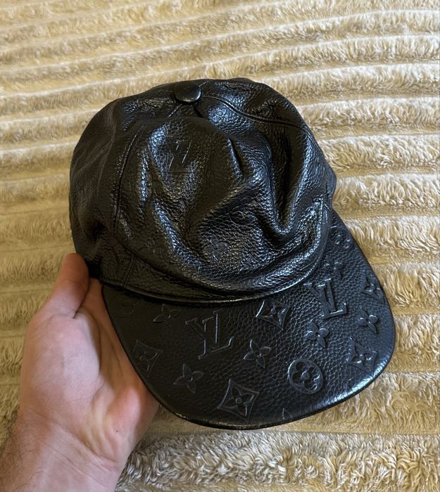 Оригінальна шкіряна монограмна кепка louis vuitton gucci