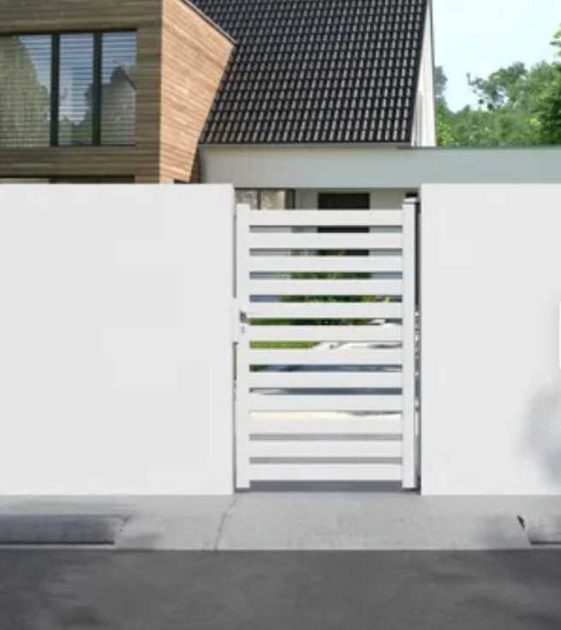 portão de aluminio branco 1x1.30 m Gardengate