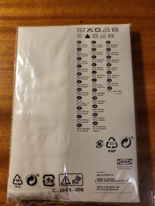 2 Fronhas p/ almofadas ergonómicas, branco